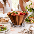 Butterfly Wood Tall Salad Bowl