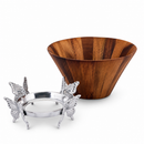 Butterfly Wood Tall Salad Bowl