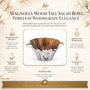 Magnolia Wood Tall Salad Bowl