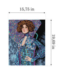 Gobelin canvas for halfstitch without yarn after Gustav Klimt- Portrait of Emilie Floege 2193M