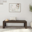 60 Inch Solid Wood Dining Bench Walnut Wirebrush Finish