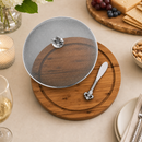 Fleur de Lis 3 Piece Picnic Cheese Board /Spreader