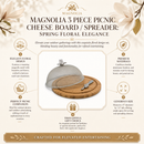 Magnolia 3 Piece Picnic Cheese Board / Spreader