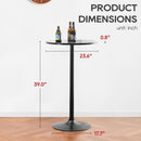 40 Inch Round Bistro Pub Table Industrial Grade MDF Top