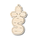Unfinished Wood Layered Letter Carrot Tags | A-Z | 3 Piece | 6" Tall | 1/8" Wood | Wood Craft DIY