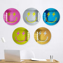 Happy Face Lightning Bolt Eyes - Acrylic Wall Art