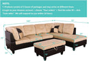 Beige 105 Inch L Shaped Sectional Sofa With Storage Ottoman
