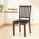 Espresso Slat Back Dining Chairs Set Of 2 For Dining Room