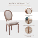 French Country Dining Chairs Set Of 4 With Carved Solid Wood Frames