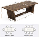70 Inch Brown Solid Wood Rectangular Dining Table Seats Six