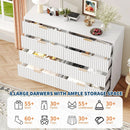 White Solid Maple Dresser Anti Tip LargeCapacityDrawers