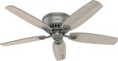 52 Inch Matte Silver LED Ceiling Fan With Integrated Light