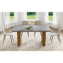 Table and chair set.Cozy Modern MDF Dining Set -67'x35.4' with 4 Gray  Artificial Leather Chairs With Curved Widened Cushion Design.Suitable for restaurants, kitchens, dining rooms,etc.