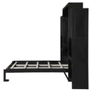 Queen Size Murphy Bed with Desk, Vanity and Cabinets, Espresso