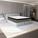 16" Premium Hybrid Mattress In A Box Plush Gel Memory Foam Top With Cooling Technology - Gray / White - Queen