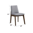 Kaela - 7 Pieces Dining Room Set - Light Gray / Walnut
