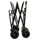 400lbs Collapsible Foldable Wagon Cart, Beach Wagon Utility Cart Utility Wagon Grocery Cart for Camping Shopping Sports Gardening Fishing