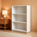 Soft White 3 Tier Bookcase With Open Shelves Living Room