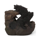 [CLEARANCE] Alora 22-Inch Weather-Resistant Outdoor Bears On A Log Floor Fountain With LED Lights (SAK77651)