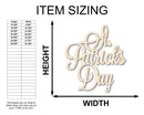 Unfinished Wood St Patricks Day Shape - Word Craft - up to 46"