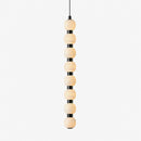 Linear Orbique Alabaster Bead Pendant Light