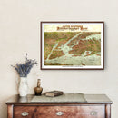 Vintage Map of New York City, New York 1912