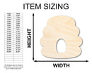 Unfinished Wood Beehive Shape - Craft - up to 46"