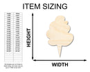 Unfinished Wood Cotton Candy Shape - Craft - up to 46"