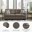Contemporary Espresso Full Size Sofa Sleeper MemoryFoam