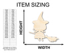 Unfinished Wood Good Witch Shape - Craft - up to 46"