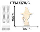 Unfinished Wood Cute Witch Shape - Craft - up to 46"