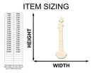 Unfinished Wood Candlestick Shape - Craft - up to 46"