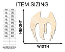 Unfinished Wood Mothman Shape - Craft - up to 46"