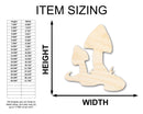 Unfinished Wood Mushrooms Shape - Craft - up to 46"