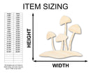 Unfinished Wood Mushrooms Shape - Craft - up to 46"