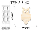 Unfinished Wood Night Owl Shape - Craft - up to 46"