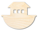 Unfinished Wood Noah's Ark with Windows Shape - Craft - up to 46"