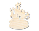 Unfinished Wood Haunted House Shape - Craft - up to 46"