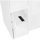 Full Size Murphy Bed with Drawers, Cabinets and USB Ports,White