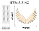 Unfinished Wood Angel Wings Shape - Craft - up to 46"