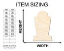 Unfinished Wood Tombstone Shape - Craft - up to 46"