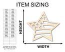 Unfinished Wood USA Star Shape - Craft - up to 46"