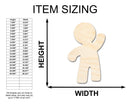 Unfinished Wood Waving Gingerbread Shape - Craft - up to 46"