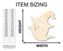 Unfinished Wood Witch Ghost Shape - Craft - up to 46"