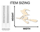 Unfinished Wood Flying Witch Shape - Craft - up to 46"