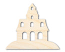 Unfinished Wood Halloween House Shape - Craft - up to 46"