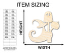 Unfinished Wood Witches Candy Shoe Shape - Craft - up to 46"