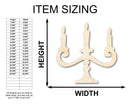 Unfinished Wood Candelabra Shape - Craft - up to 46"