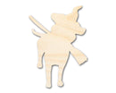 Unfinished Wood Witch Dog Shape - Craft - up to 46"