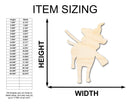 Unfinished Wood Witch Dog Shape - Craft - up to 46"